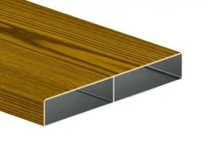 160x24mm famintás alumínium kerítésléc aranytölgy