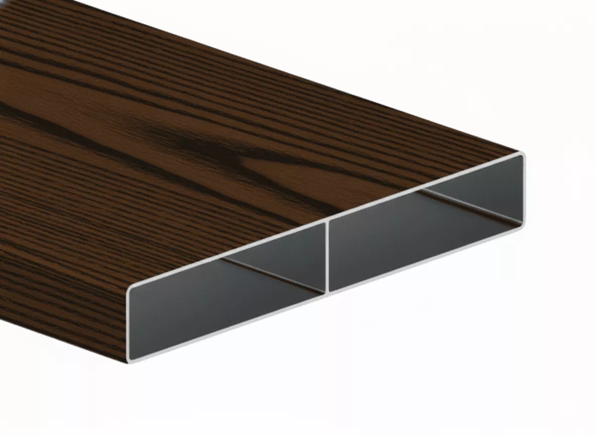 160x24mm famintás alumínium kerítésléc dió