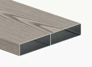 160x24mm famintás alumínium kerítésléc homoktölgy