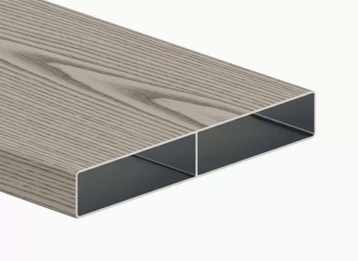 160x24mm famintás alumínium kerítésléc homoktölgy