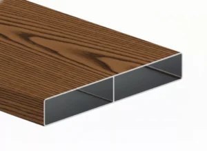 160x24mm famintás alumínium kerítésléc tölgy