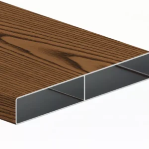 160x24mm famintás alumínium kerítésléc tölgy