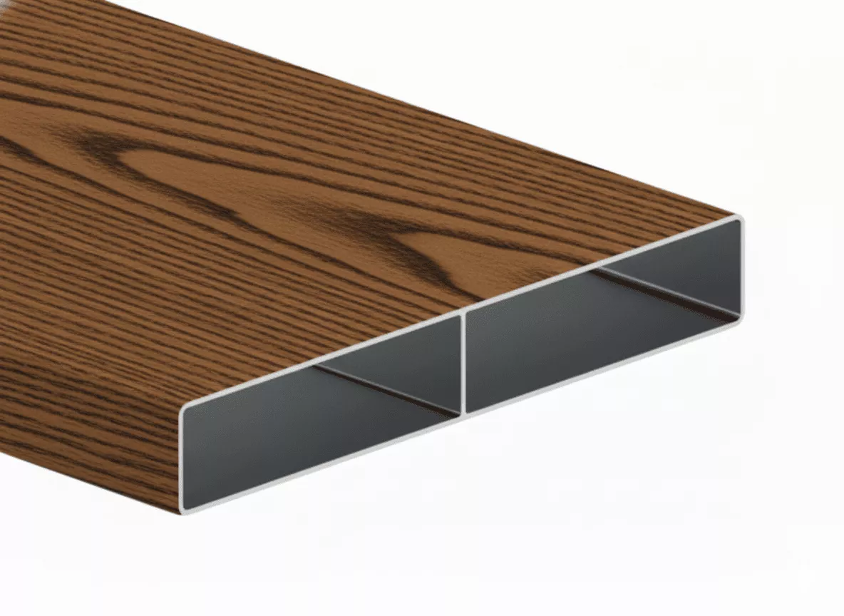 160x24mm famintás alumínium kerítésléc tölgy