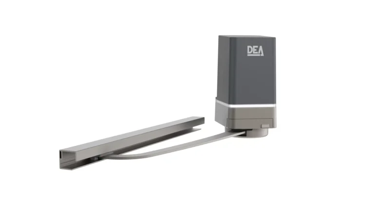 DEA GEKO X kétszárnyú kapumotor sínes karral