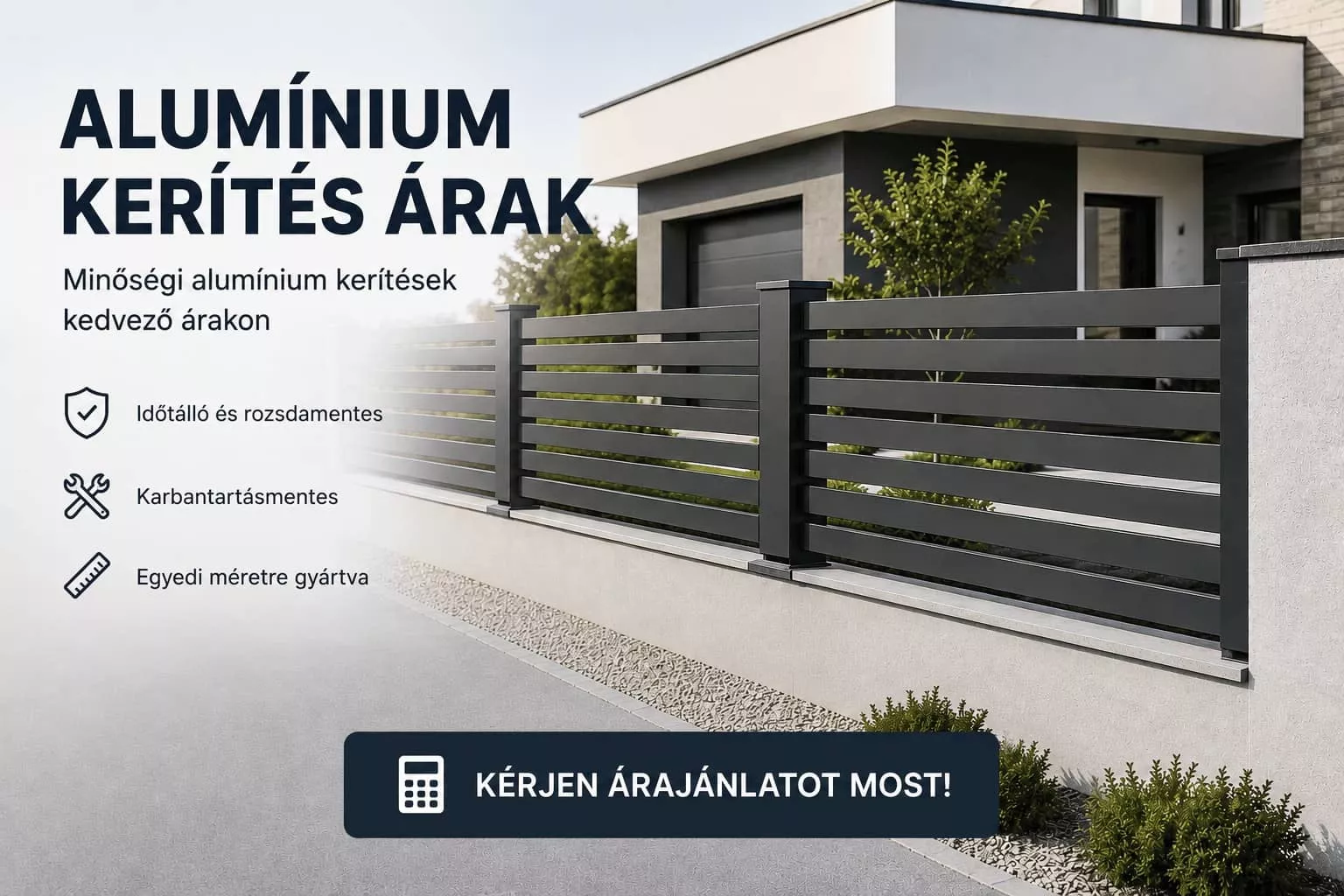Gondozásmentes kerítés árak 2026 – Komplett termékkínálat